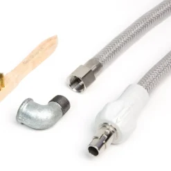 1,5 M Edelstahlschlauch/Edelstahl Gasschlauch + Winkel F. Gasanschluss + Reinigungsbürste (geeignet Für Flüssig- / Erdgas) - F. Gasherd, Gaskocher -Siemens Geschäft 0e8714ea 73d1 4249 94dd 1d6c0d1d45e8 2