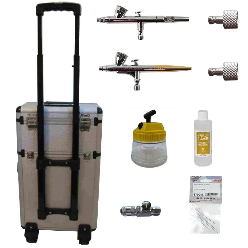 Airbrush Profi Set Airbrushpistole Evolution Silverline FPc Sparmax Kompressor 6 Airbrush Profi Set Airbrushpistole Evolution Silverline FPc Sparmax Kompressor – Bild 4