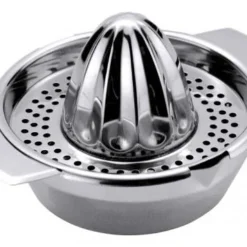 2x Contacto Zitruspresse Aus Edelstahl 18/10, Hochglänzend, Schwere Qualität, Zweiteilig