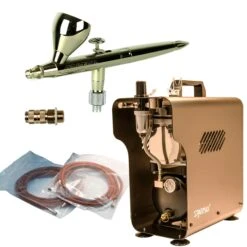Komplett Airbrush Set Airbrushpistole Evolution Silverline Kompressor Sparmax