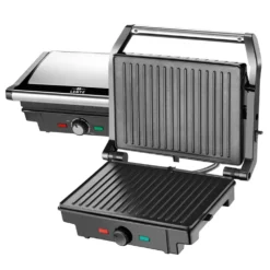 Lentz Kontaktgrill 1600 Watt Elektrogrill Tischgrillfunktion GRill Toaster Maker Antihaftbeschichtet
