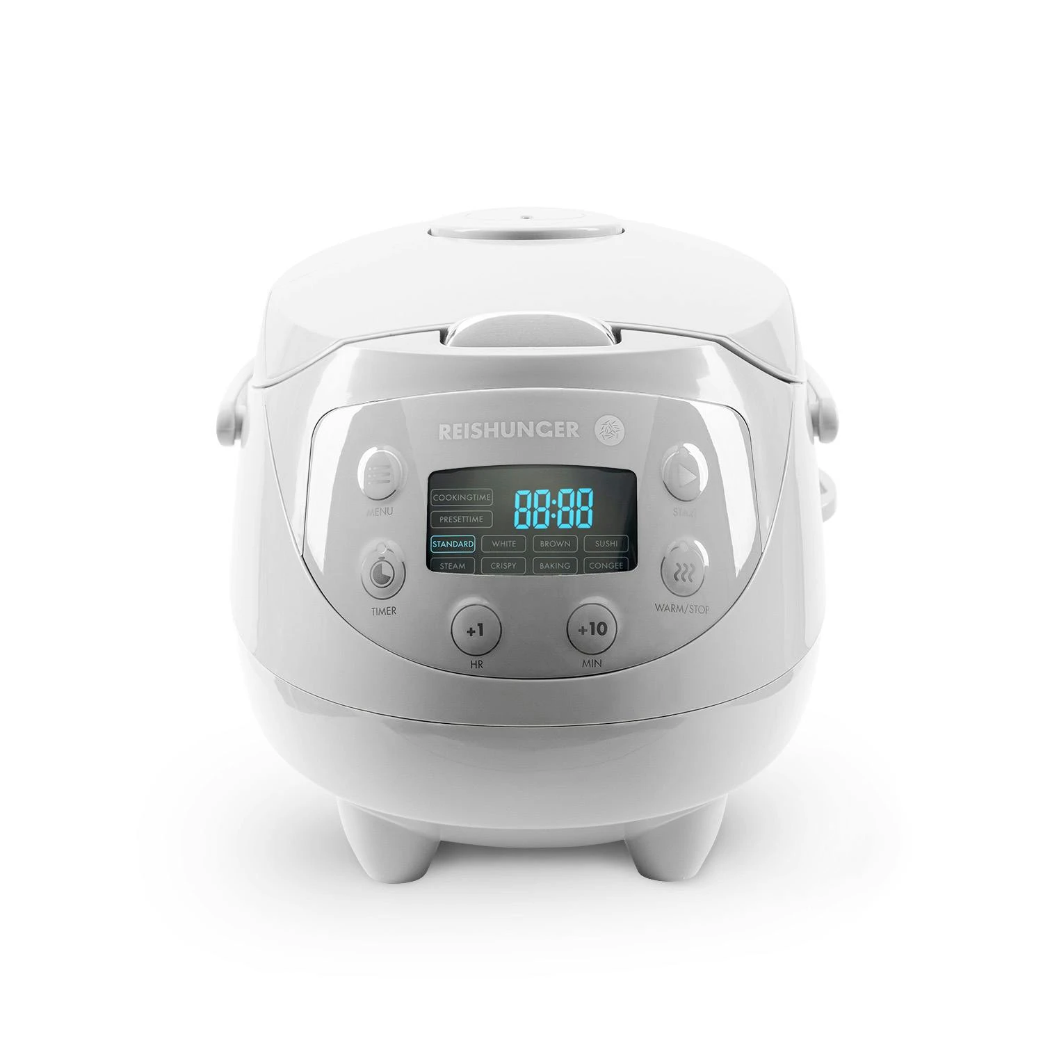 Reishunger Digitaler Mini Reiskocher Und Dampfgarer, Rot - Timer - Kleiner Multikocher, 8 Programme, 7-Phasen-Kochtechnologie, 1-3 Personen 6 Reishunger Digitaler Mini Reiskocher Und Dampfgarer, Rot - Timer - Kleiner Multikocher, 8 Programme, 7-Phasen-Kochtechnologie, 1-3 Personen – Bild 4