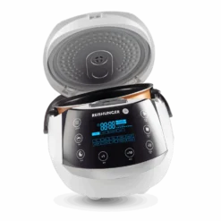 Reishunger Digitaler Reiskocher & Dampfgarer Weiss - Timer & Premium Innentopf – Multikocher Mit 12 Programmen, 7-Phasen-Technologie, Bis 8 Personen
