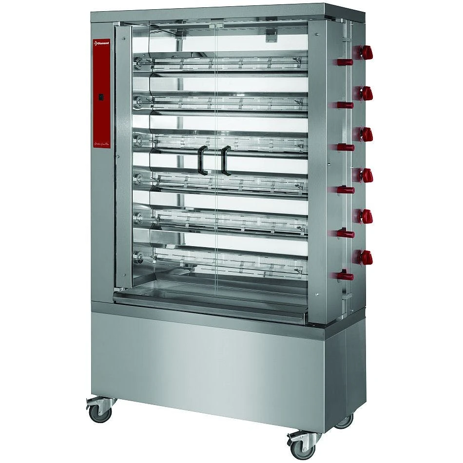 Gas-Hähnchengrill 6-reihig Für 36 Hähnchen - 37,2 KW 3 Gas-Hähnchengrill 6-reihig Für 36 Hähnchen - 37,2 KW