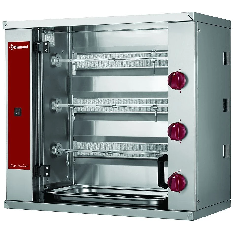 Gas-Hähnchengrill 3-reihig Für 9 Hähnchen - 12,0 KW 3 Gas-Hähnchengrill 3-reihig Für 9 Hähnchen - 12,0 KW