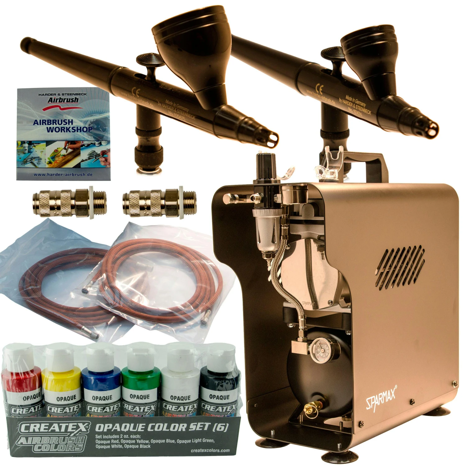 Airbrush Set Sparmax Airbrushpistole Saturn Kompressor Createx Farben Kit 3111 6 Airbrush Set Sparmax Airbrushpistole Saturn Kompressor Createx Farben Kit 3111 – Bild 4
