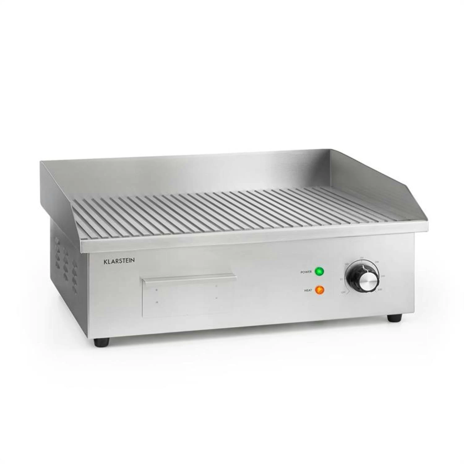 Grillmeile 3000R Elektrogrill 3000W Platte 54,5x35cm Geriffelt Silber 4 Grillmeile 3000R Elektrogrill 3000W Platte 54,5x35cm Geriffelt Silber – Bild 2