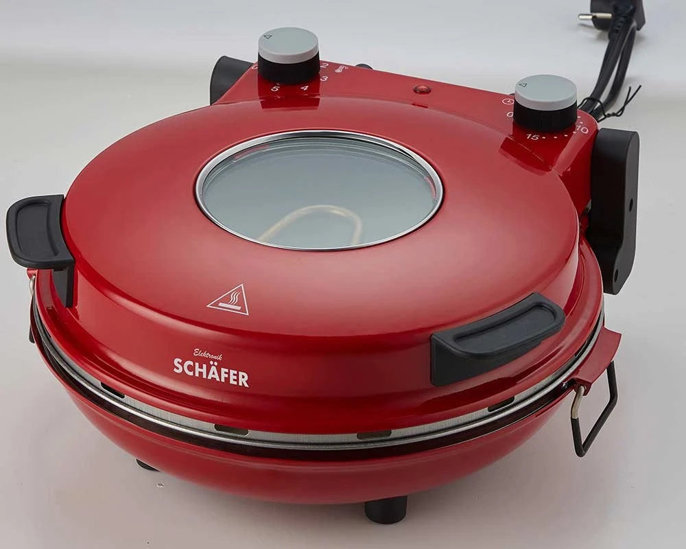 Schäfer Pizzamaker 32cm Mit Zubehör Express Pizzaofen 1200W Keramiksteinplatte 360-400ºC (rot) 7 Schäfer Pizzamaker 32cm Mit Zubehör Express Pizzaofen 1200W Keramiksteinplatte 360-400ºC (rot) – Bild 5