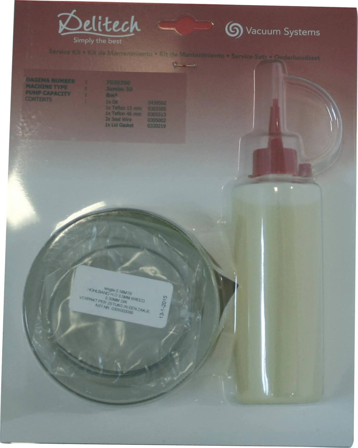 Henkelman Service-Satz Für Vakuummaschine Jumbo 30 Delitech 3 Henkelman Service-Satz Für Vakuummaschine Jumbo 30 Delitech