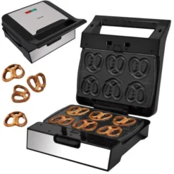 Syntrox Mini-Soft-Pretzel Maker Kombigerät Mit Wechselbaren Platten