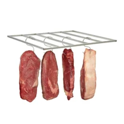 Master Jerky 16 Haken-Set 21-tlg. Rahmen Haken Edelstahl Silber