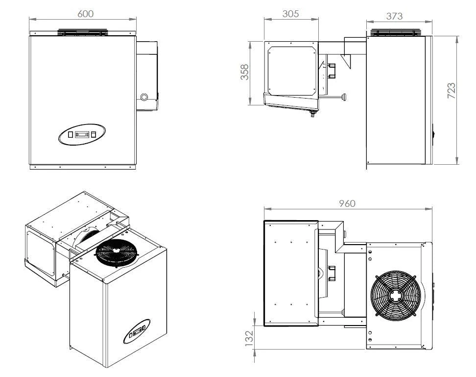Doppelpack 2x Kühlaggregate 10,1-15 M3 BxTxH 600x965x770mm 8 Doppelpack 2x Kühlaggregate 10,1-15 M3 BxTxH 600x965x770mm – Bild 6