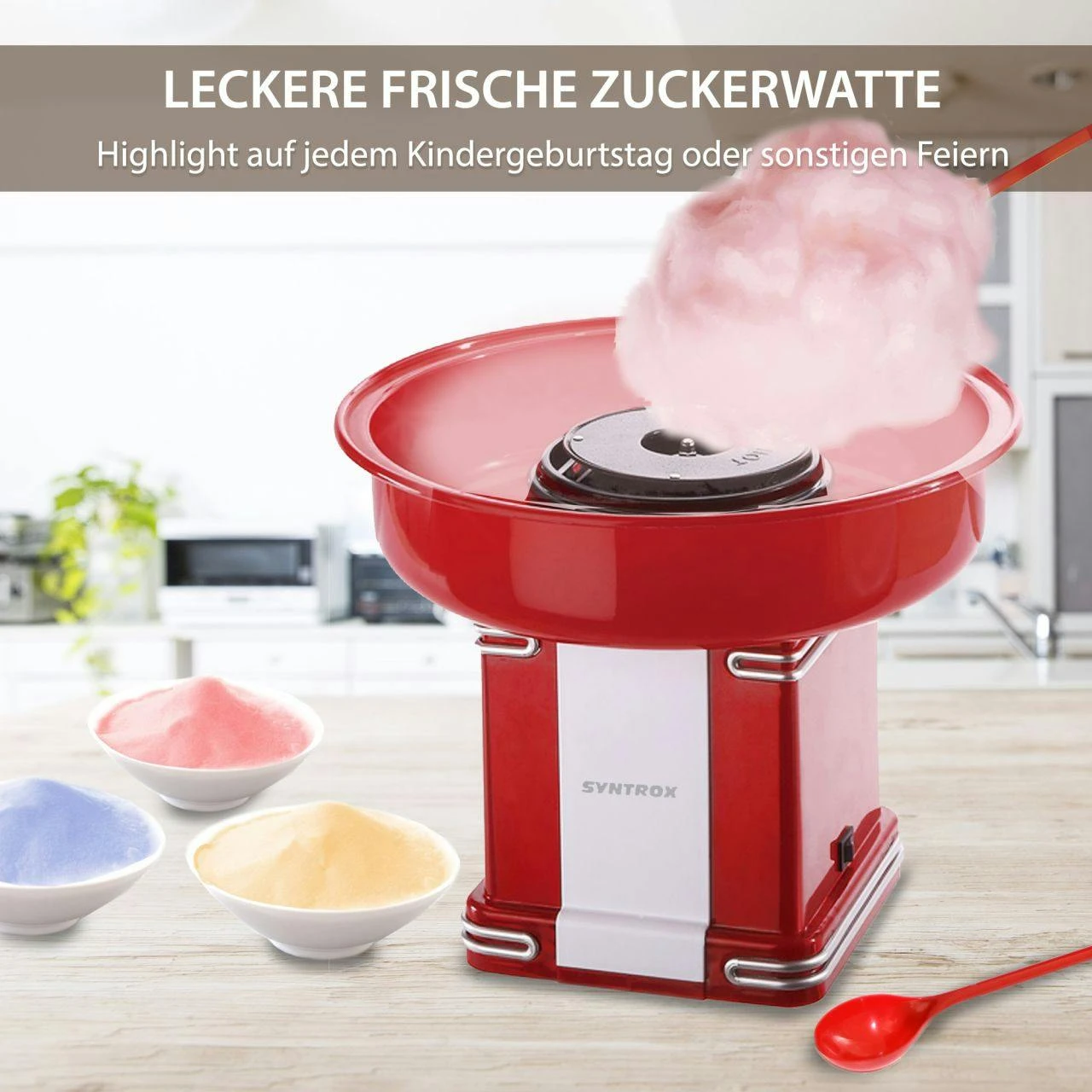 Elektrische Zuckerwattemaschine Zuckerwattemaker Cotton Candy Maker ZWM-500W Oregon 4 Elektrische Zuckerwattemaschine Zuckerwattemaker Cotton Candy Maker ZWM-500W Oregon – Bild 2