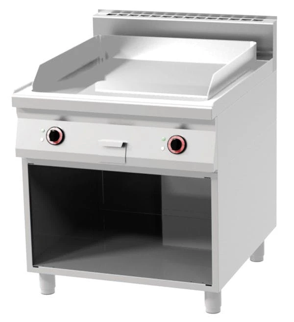 Griddleplatte 1/2 Glatt, 1/2 Gerillt, 800x900x900mm, 4 Griddleplatte 1/2 Glatt, 1/2 Gerillt, 800x900x900mm, – Bild 2