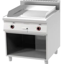 Griddleplatte 1/2 Glatt, 1/2 Gerillt, 800x900x900mm,