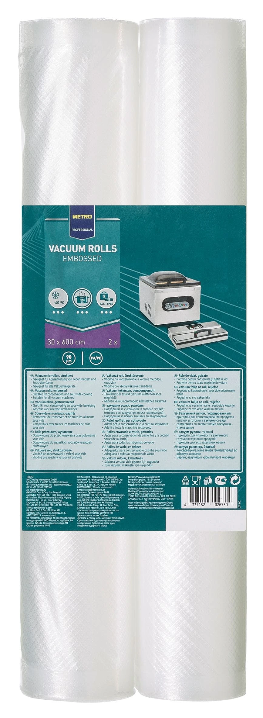 METRO Professional Vakuumierbeutel, PA / PE, 30 X 40 Cm, 100 / 90 µm, Geprägt, 100 Stück 6 METRO Professional Vakuumierbeutel, PA / PE, 30 X 40 Cm, 100 / 90 µm, Geprägt, 100 Stück – Bild 4